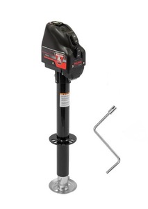 lot 50 image: Bulldog 500199 Powered Drive A-Frame Tongue Jack with Spring Loaded Pull Pin - 4000 lb. Capacity