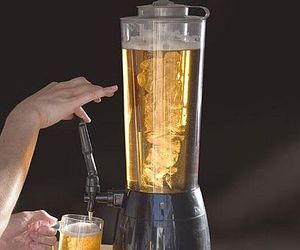 lot 63 image: BrewTender Rotating 20 Tabletop Beer Dispenser - LED Lighted Base