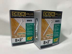 lot 59 image: 2 New Boxes of 250 Hillman Deck Plus 8x2 White Wood & Fence Nails