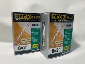 lot 56 image: 2 New Boxes of 250 Hillman Deck Plus 8x2 White Wood & Fence Nails