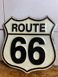 lot 93 image: Route 66 10 Vintage Styled Tin Sign