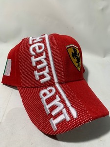 lot 136 image: New Formula-1 Red Ferrari All Embroidered Super Car Driving Hat