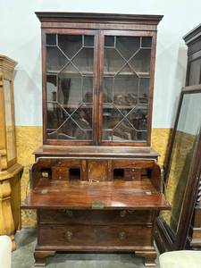lot 1001 image: Antique display secretary hutch 89 x 44 x 22