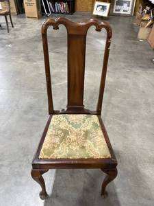 lot 1008 image: Tall back upholstered chair needs to be recovered