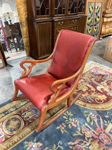 lot 1009 image: Leather rocker