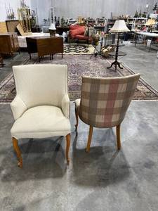 lot 1029 image: Set of two upholstered chairs