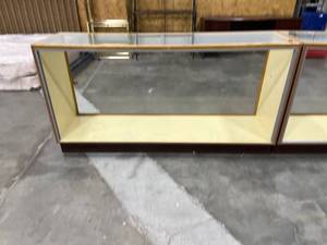lot 1041 image: Glass front display cabinet 38 x 72 x 20