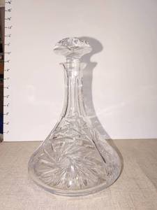 lot 1149 image: Vintage Imerlux pinwheel crystal ships decanter