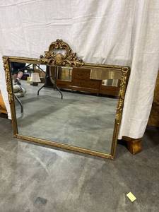lot 1077 image: Gold framed mirror the frame is a little loose