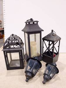 lot 1196 image: Iron lanterns
