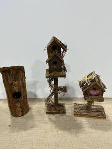 lot 1174 image: Three wooden bird houses