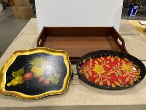 lot 1249 image: Serving tray and platters