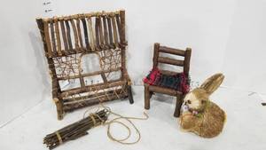 lot 2082 image: Doll furniture and accessories