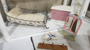 lot 2041 image: Doll furniture and accessories