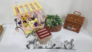 lot 2103 image: Flower cart and accessories