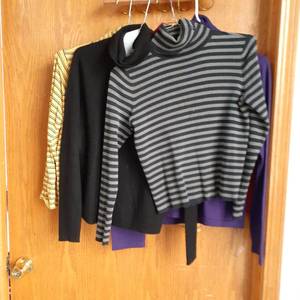 lot 3009 image: Ladies turtle necks. Ralph Lauren, cashmere and more. Sizes medium and large