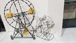 lot 2109 image: 2 metal carousels