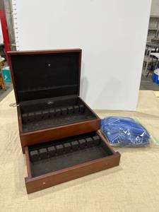 lot 1281 image: Silverware storage case and silver cloth