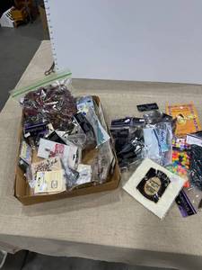 lot 1288 image: A box of needlepoint and craft items