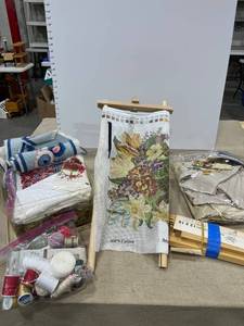 lot 1295 image: Needlepoint and craft items