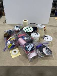 lot 1298 image: Ribbon and other craft items