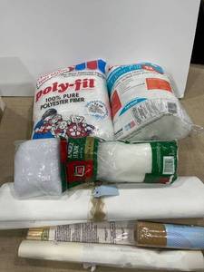 lot 1309 image: Poly fill and other craft items