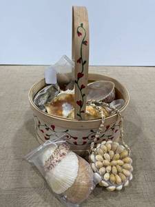lot 1317 image: Basket of seashells