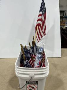lot 1318 image: A tub of American flags