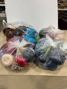 lot 1323 image: Bags of yarn