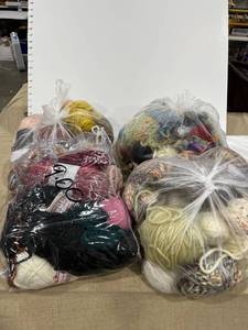 lot 1324 image: Bags of yarn