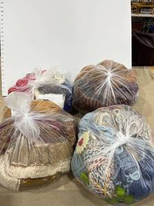 lot 1328 image: Bags of yarn
