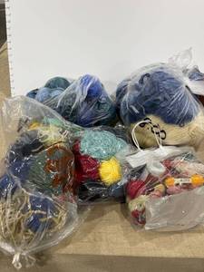 lot 1333 image: Bags of yarn