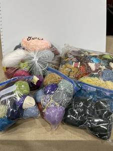 lot 1335 image: Bags of yarn