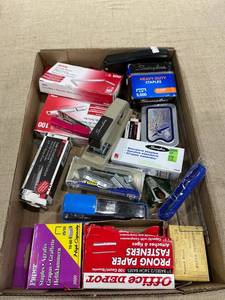 lot 1371 image: Staples, staplers and prongs