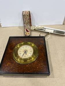 lot 1382 image: Hanging wall clocks with overhead lights