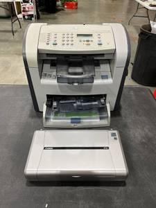 lot 1399 image: HP LaserJet printer and a canon IP 100
