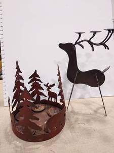 lot 1428 image: Iron candle holders
