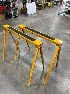 lot 1477 image: Metal sawhorses