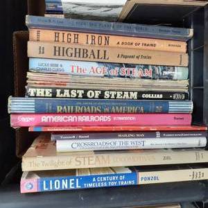 lot 1524 image: Books. Variety of train books