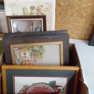 lot 1563 image: Miscellaneous framed needlepoint