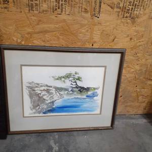 lot 1571 image: Watercolor by S. Johnson. 21 x 26.5