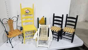 lot 2115 image: Doll furniture large chairs