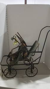 lot 2140 image: Vintage doll stroller