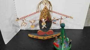 lot 2150 image: Vintage wood decor and carousel