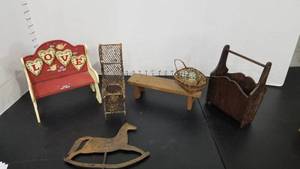lot 2155 image: Doll furniture and accessories