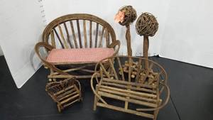 lot 2161 image: Doll furniture and accessories