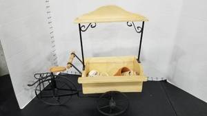 lot 2166 image: Miniature vendors bike with cart 18 tall