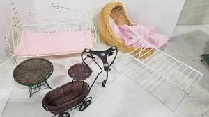lot 2174 image: Doll furniture and accessories