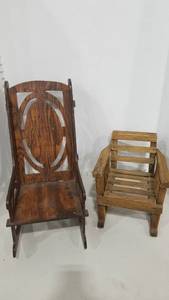 lot 2200 image: 2 large doll rockers