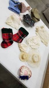 lot 2205 image: Doll hats and socks